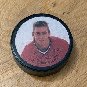 Stéphane Lebeau Signed Official NHL Hockey Puck #47 – Rare Collectible